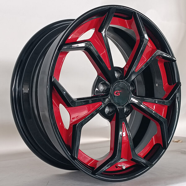 black and red rims for golf gti