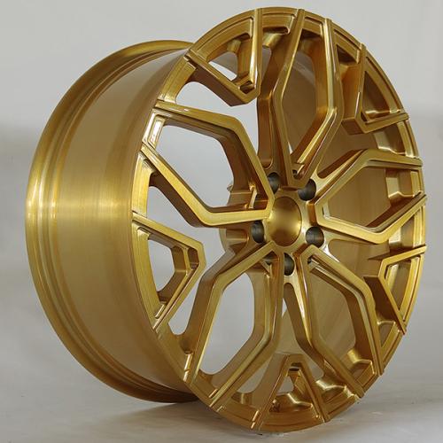 Brushed gold rims